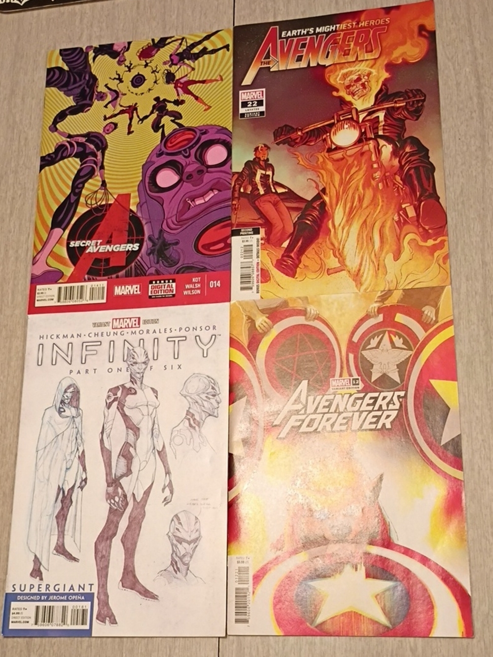 4 comic books